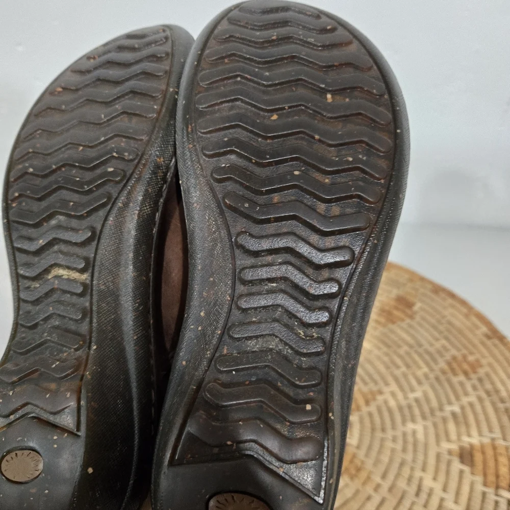 UGG Brown Distressed Leather Loafer
